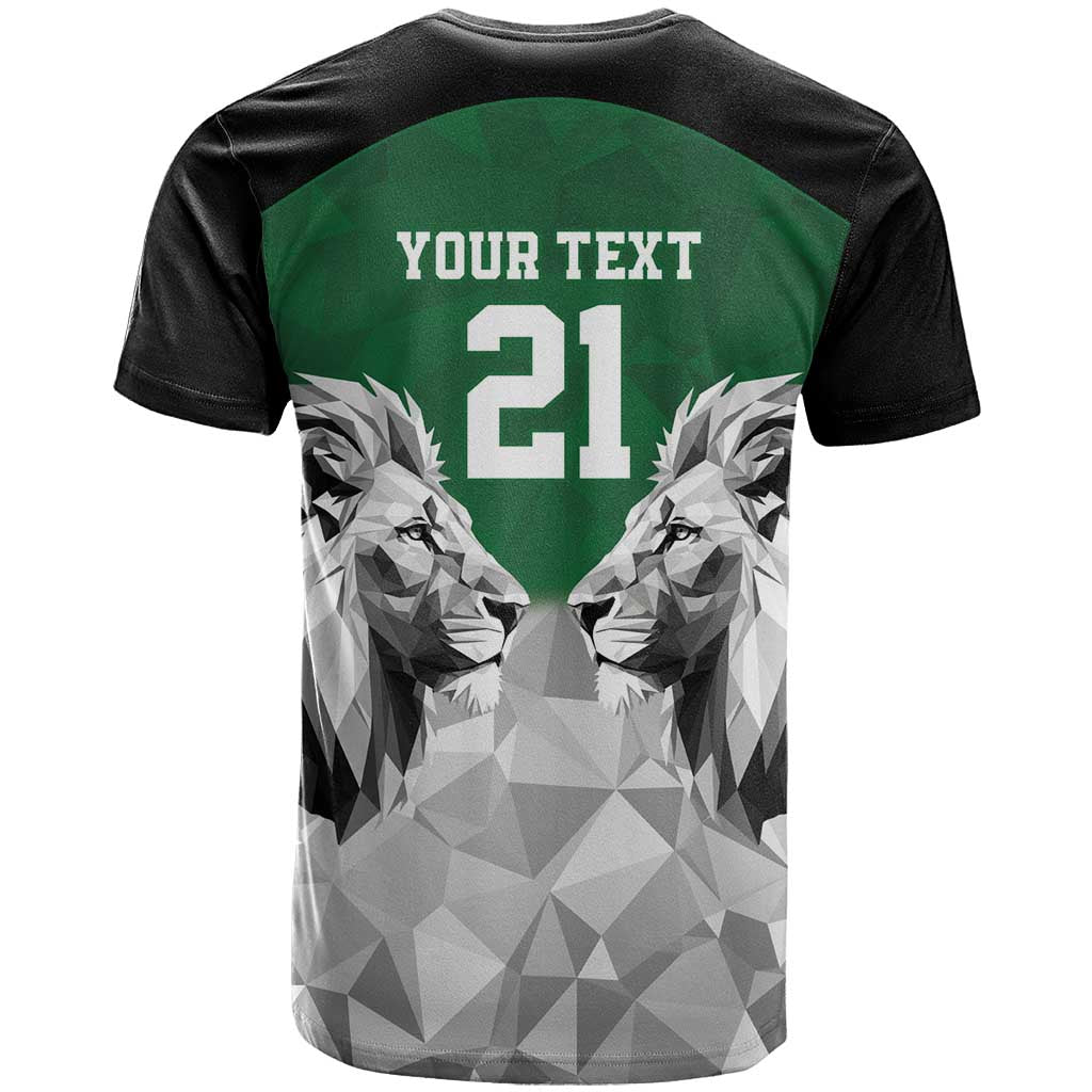 Kenya Rugby Custom T-Shirt Green Kenyan 22-23 Motif Graphic Tee