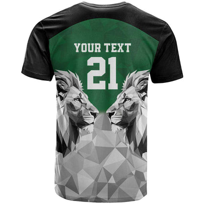 Kenya Rugby Custom T-Shirt Green Kenyan 22-23 Motif Graphic Tee