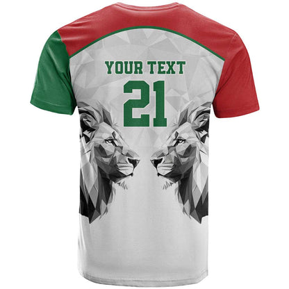 Kenya Rugby Custom T-Shirt White Kenyan 22-23 Motif Graphic Tee