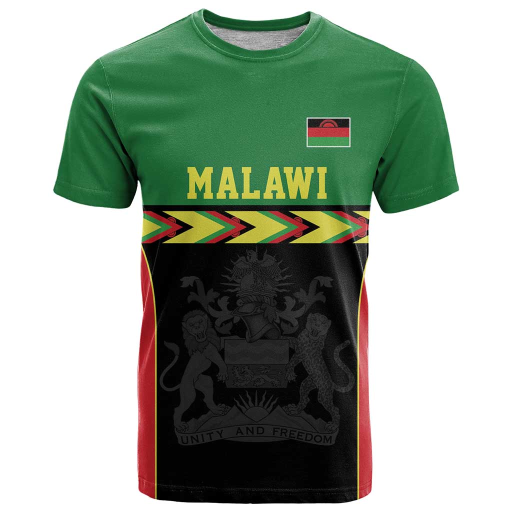 Malawi Cricket Custom T-Shirt Malawi Chevron Pattern Graphic Tee