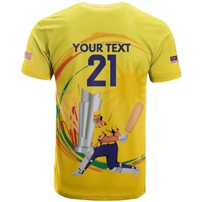 Custom Cricket Malaysia East Asia-Pacific T-Shirt Malaysia Road to Glory Graphic Tee