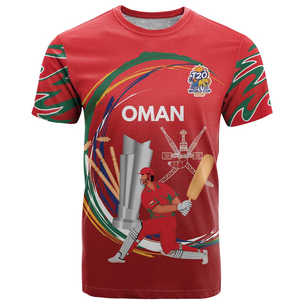 Custom Cricket Oman East Asia-Pacific T-Shirt Oman Home Victory Spirit Graphic Tee