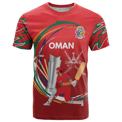 Custom Cricket Oman East Asia-Pacific T-Shirt Oman Home Victory Spirit Graphic Tee
