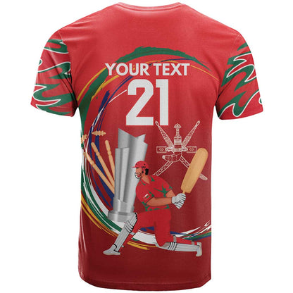 Custom Cricket Oman East Asia-Pacific T-Shirt Oman Home Victory Spirit Graphic Tee