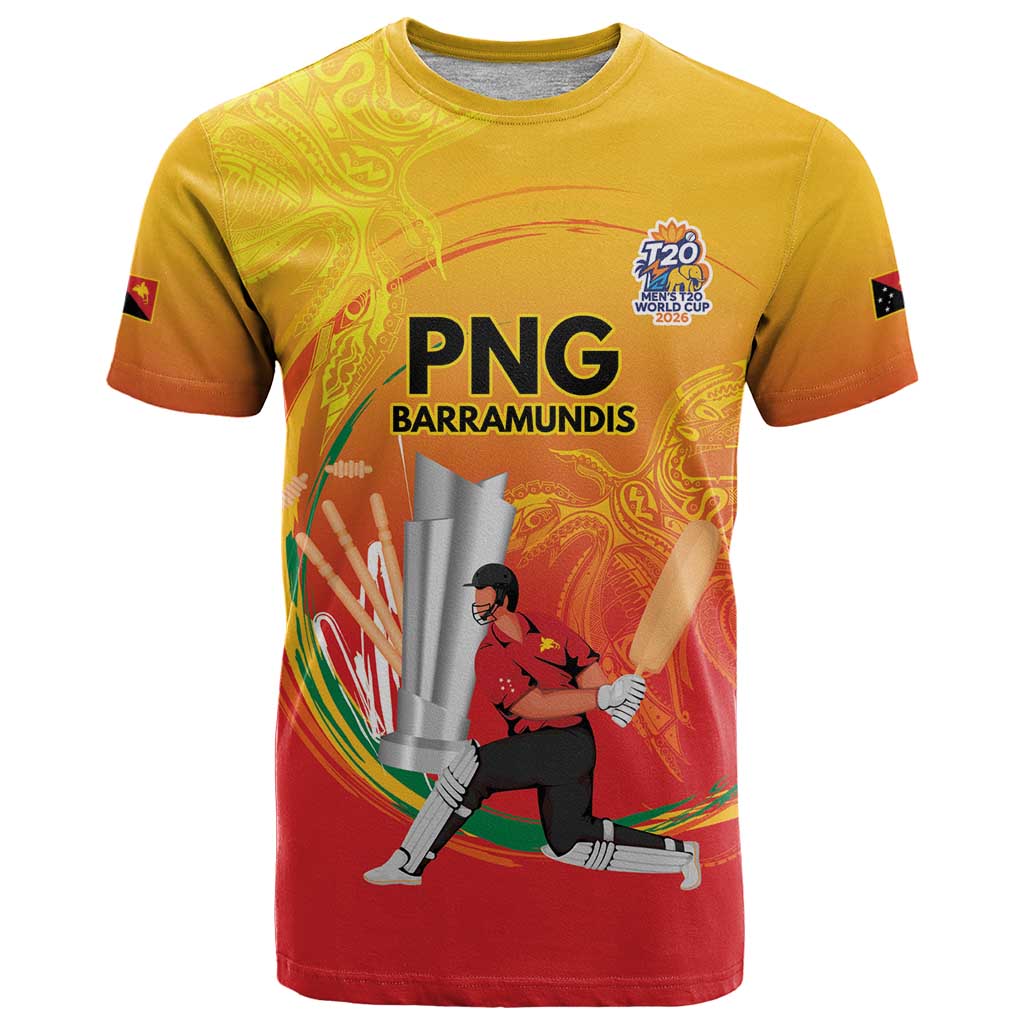 Custom Cricket PNG East Asia-Pacific T-Shirt Papua New Guinea Rise to Power Graphic Tee