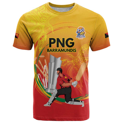 Custom Cricket PNG East Asia-Pacific T-Shirt Papua New Guinea Rise to Power Graphic Tee