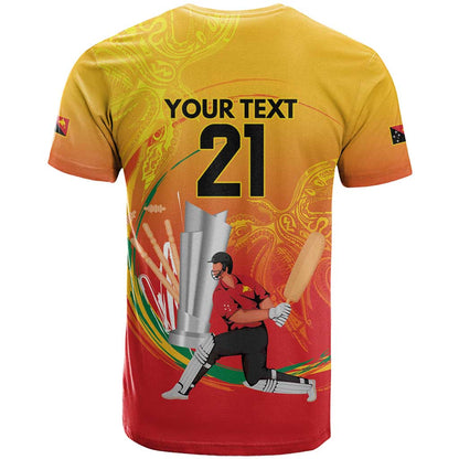 Custom Cricket PNG East Asia-Pacific T-Shirt Papua New Guinea Rise to Power Graphic Tee