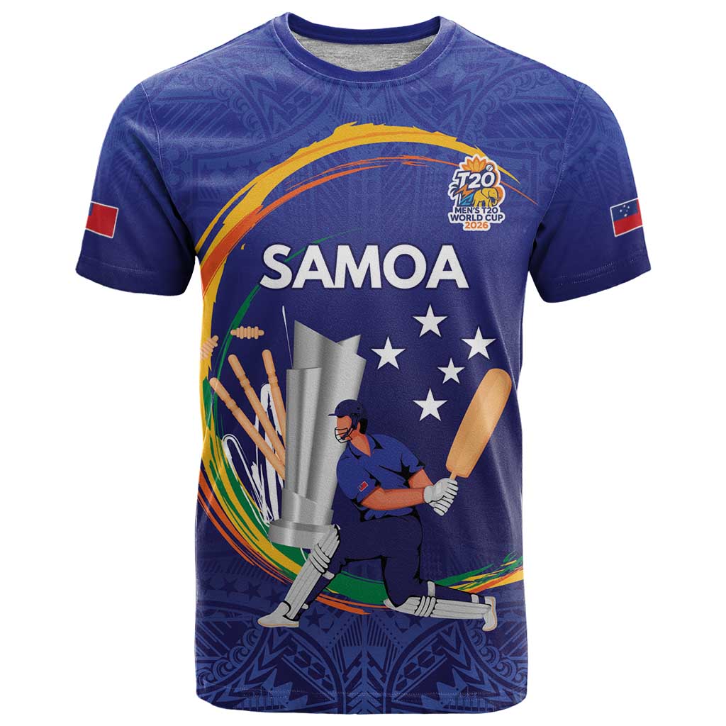 Custom Cricket Samoa East Asia-Pacific T-Shirt Samoa Storming the Limits Graphic Tee