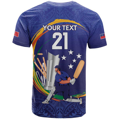 Custom Cricket Samoa East Asia-Pacific T-Shirt Samoa Storming the Limits Graphic Tee