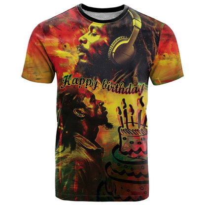 Happy Birthday King of Reggae T-Shirt Graphic Tee