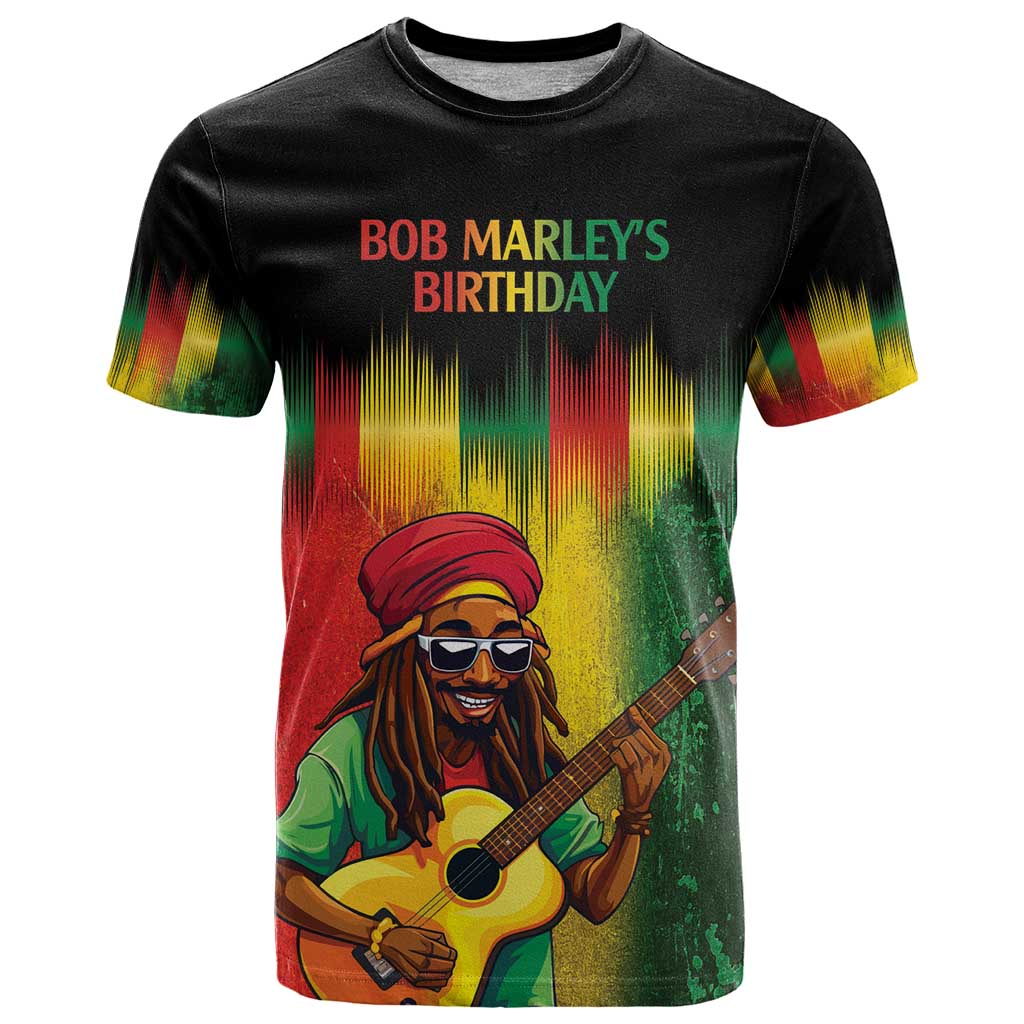 Honoring Reggae Legend Bob Birthday T-Shirt Graphic Tee