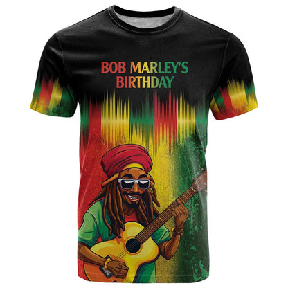 Honoring Reggae Legend Bob Birthday T-Shirt Graphic Tee