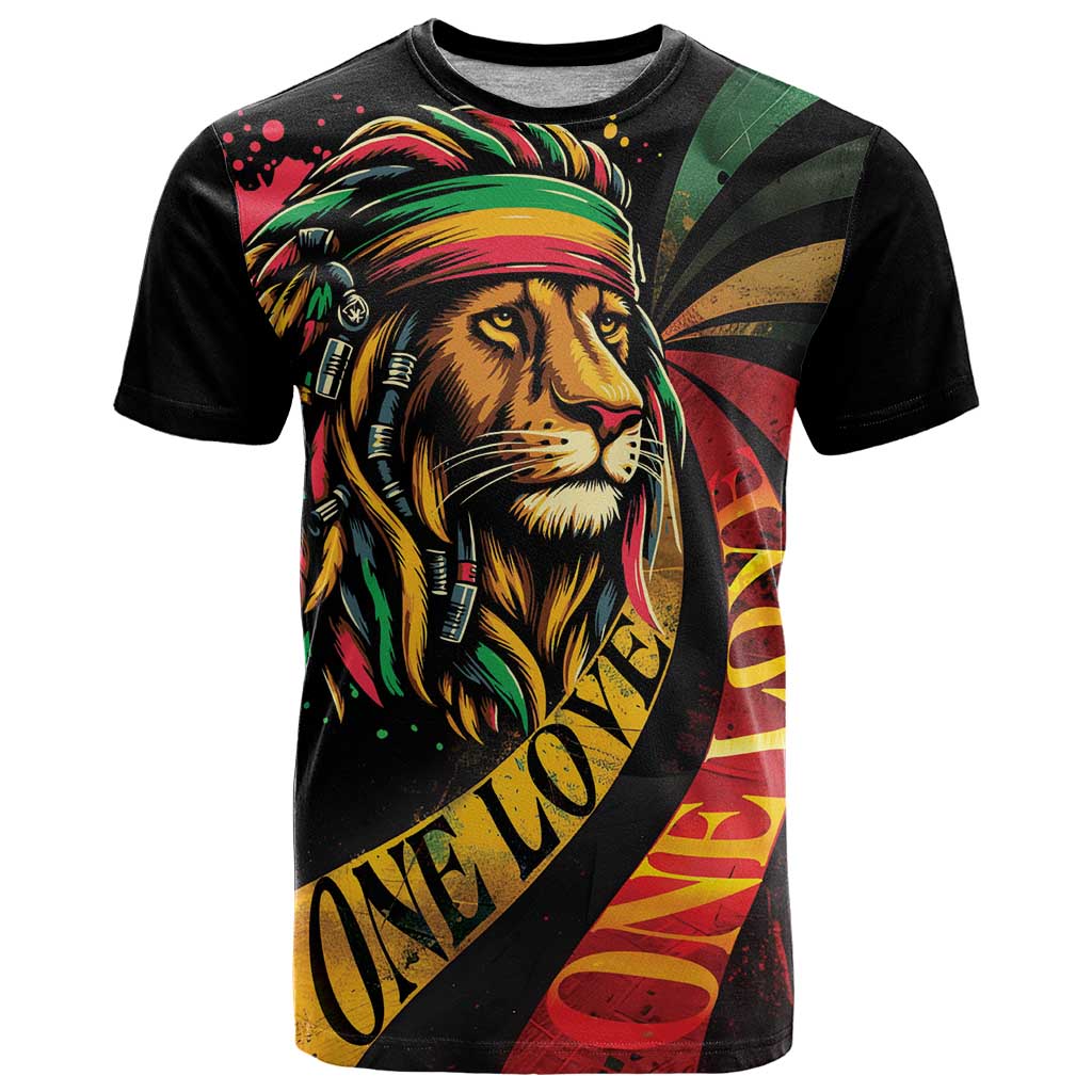 Jamaica Rastafarian Lion One Love T-Shirt Graphic Tee