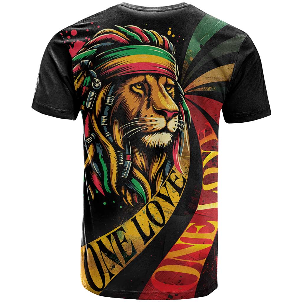 Jamaica Rastafarian Lion One Love T-Shirt Graphic Tee