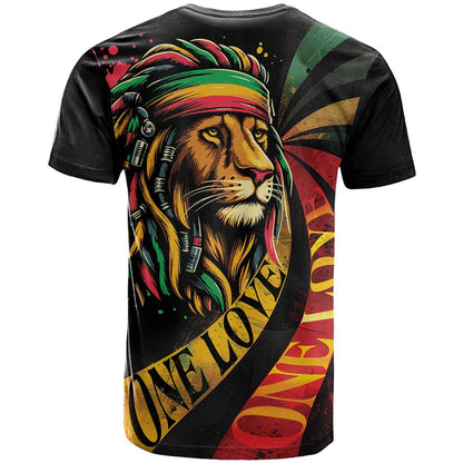 Jamaica Rastafarian Lion One Love T-Shirt Graphic Tee
