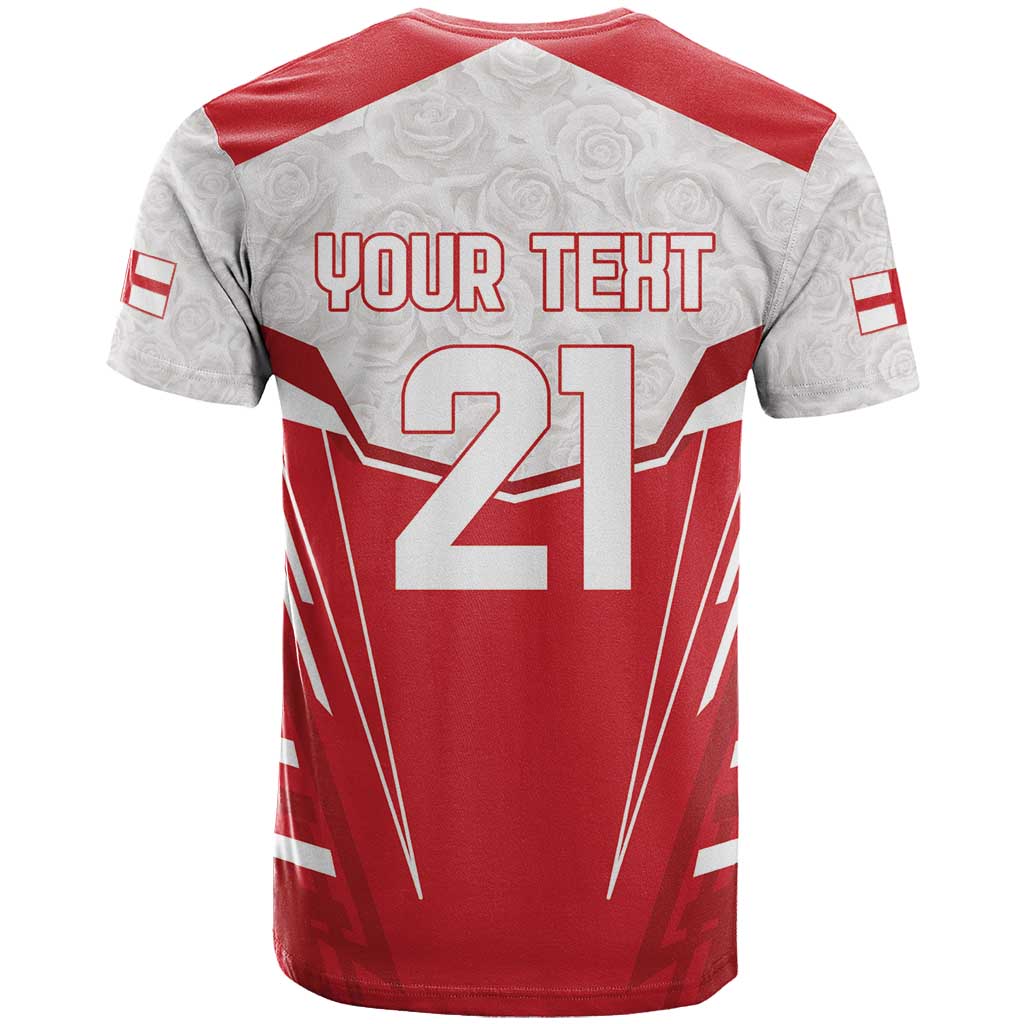 England Rugby Custom T-Shirt English Bull Dog Mascot Sporty Graphic Tee