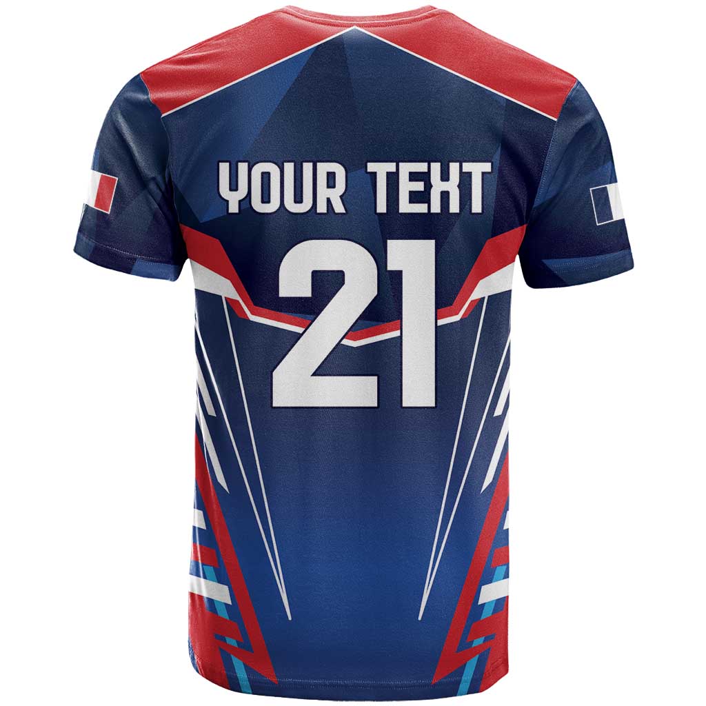 France Rugby Custom T-Shirt Coq Gaulois Never Less Than Everything Graphic Tee