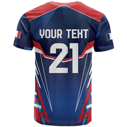 France Rugby Custom T-Shirt Coq Gaulois Never Less Than Everything Graphic Tee