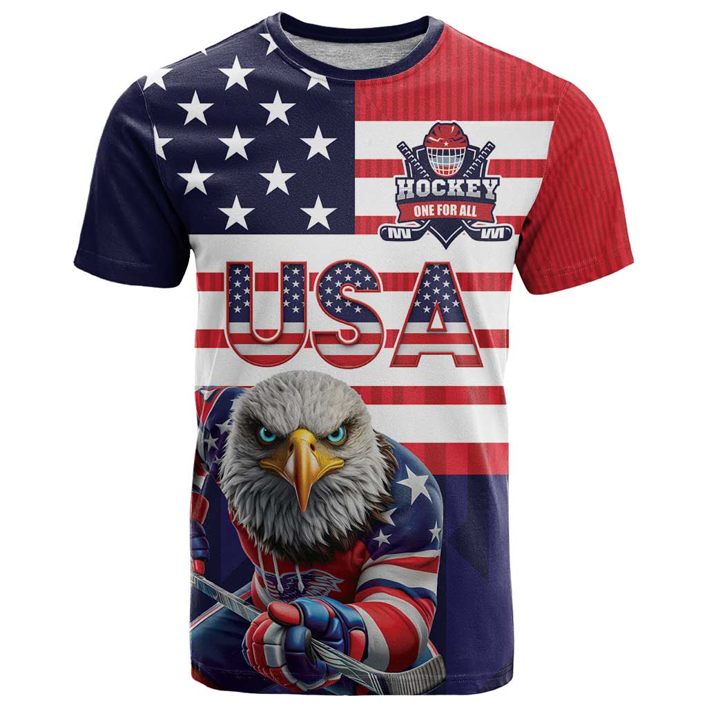 United States Ice Hockey Custom T-Shirt One For All Graphic Tee