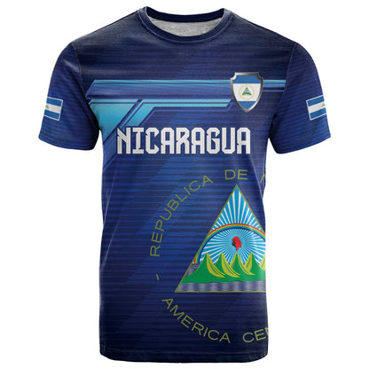 Nicaragua Football Custom T-Shirt Come On Los Pinoleros Graphic Tee