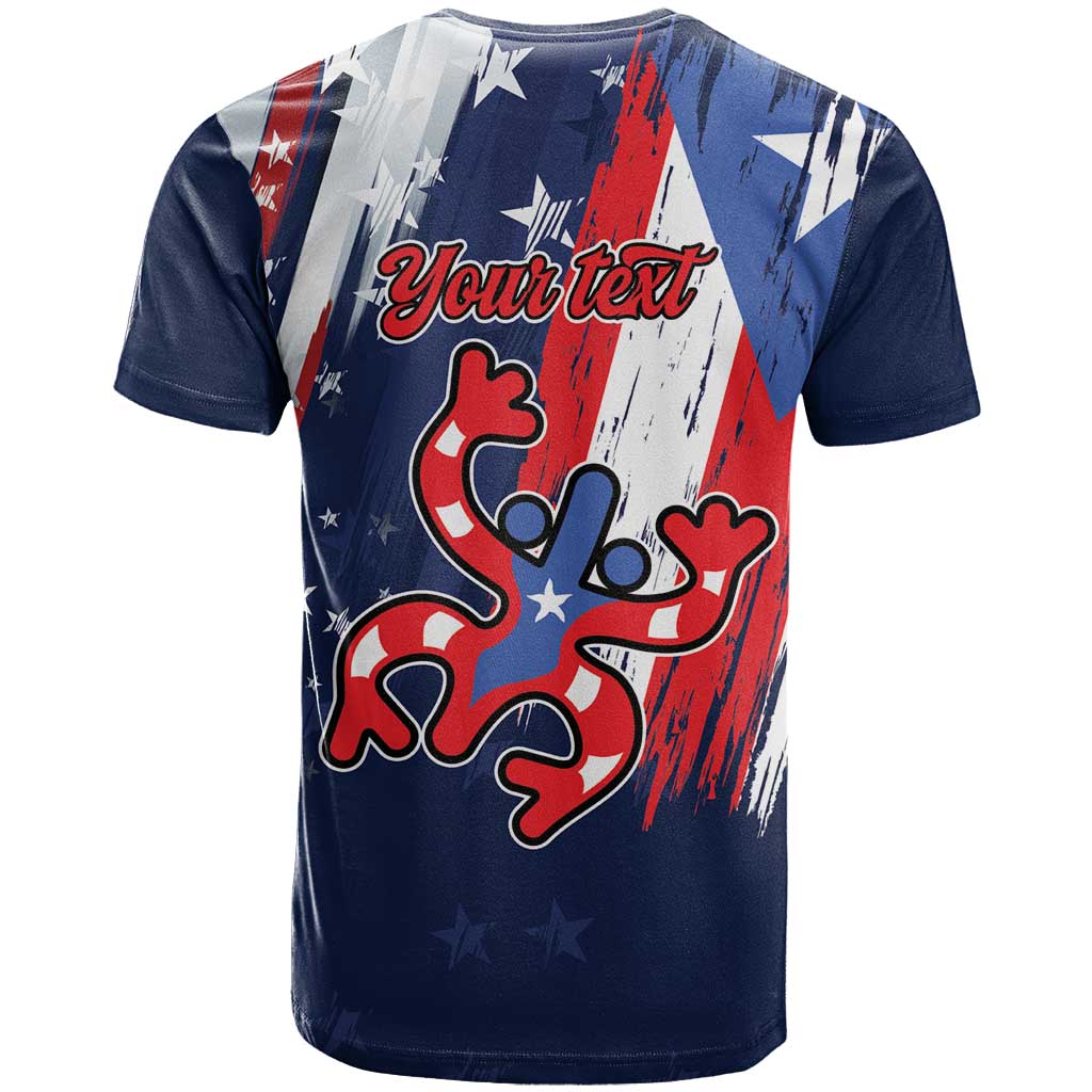 Personalized Puerto Rico American T-Shirt Boricua Taino Frog Graphic Tee