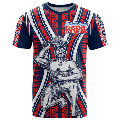 Aotearoa Father's Day Gift For Dad T-Shirt Aroha Ahau Ki A Koe Papa - Maori Style Pattern Graphic Tee
