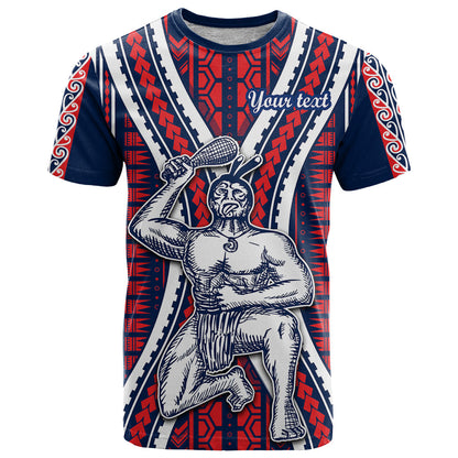 Personalised Aotearoa Father's Day Gift For Dad T-Shirt Aroha Ahau Ki A Koe Papa - Maori Style Pattern Graphic Tee