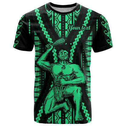 Custom Maori Fathers Day New Zealand T-Shirt Aroha Ahau Ki A Koe Papa - Green Graphic Tee