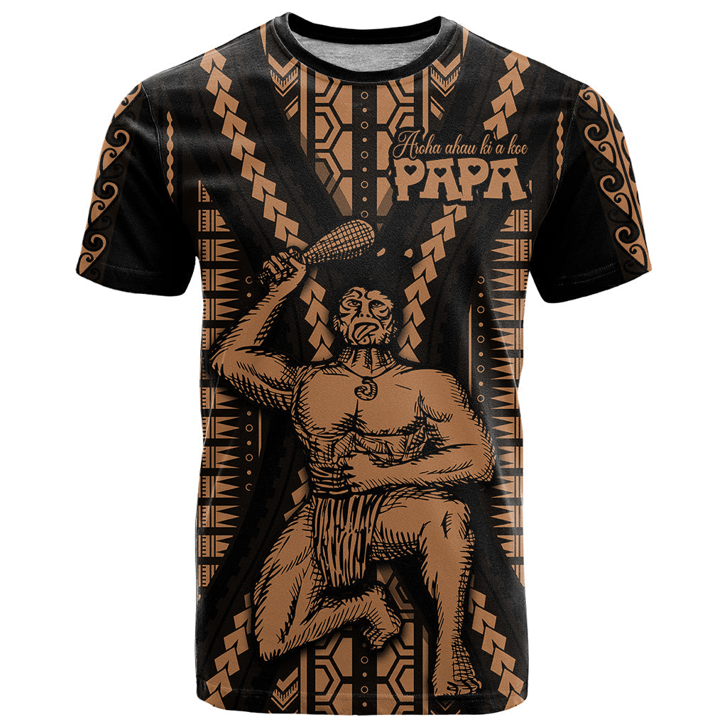 Maori Fathers Day New Zealand T-Shirt Aroha Ahau Ki A Koe Papa - Nude Graphic Tee