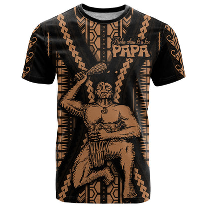 Maori Fathers Day New Zealand T-Shirt Aroha Ahau Ki A Koe Papa - Nude Graphic Tee