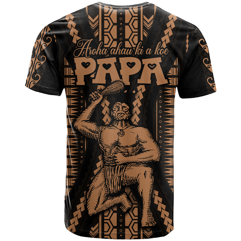 Maori Fathers Day New Zealand T-Shirt Aroha Ahau Ki A Koe Papa - Nude Graphic Tee