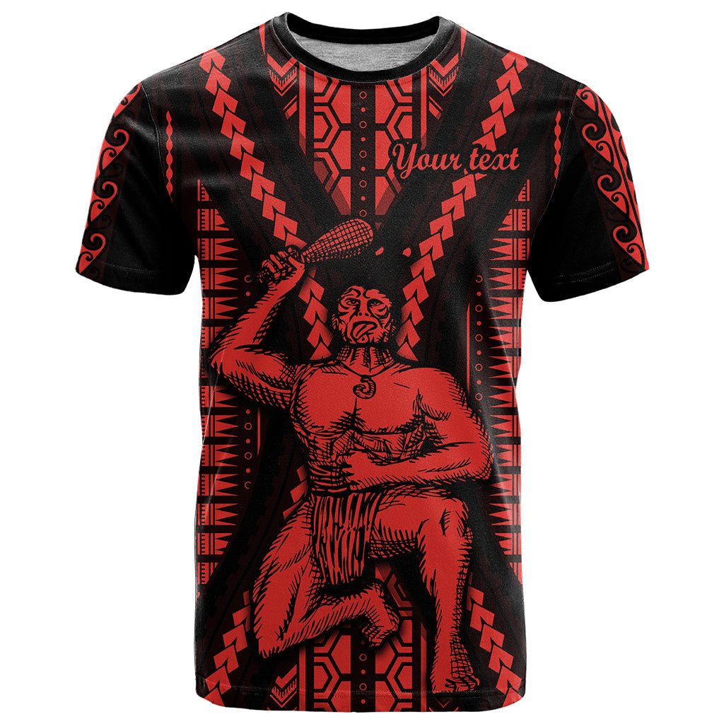 Custom Maori Fathers Day New Zealand T-Shirt Aroha Ahau Ki A Koe Papa - Red Graphic Tee