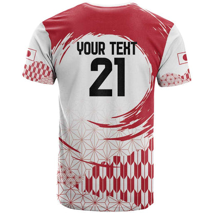 Custom Japan Sevens T-Shirt Japanese Rising Sun with Hemp Leaf Pattern Graphic Tee