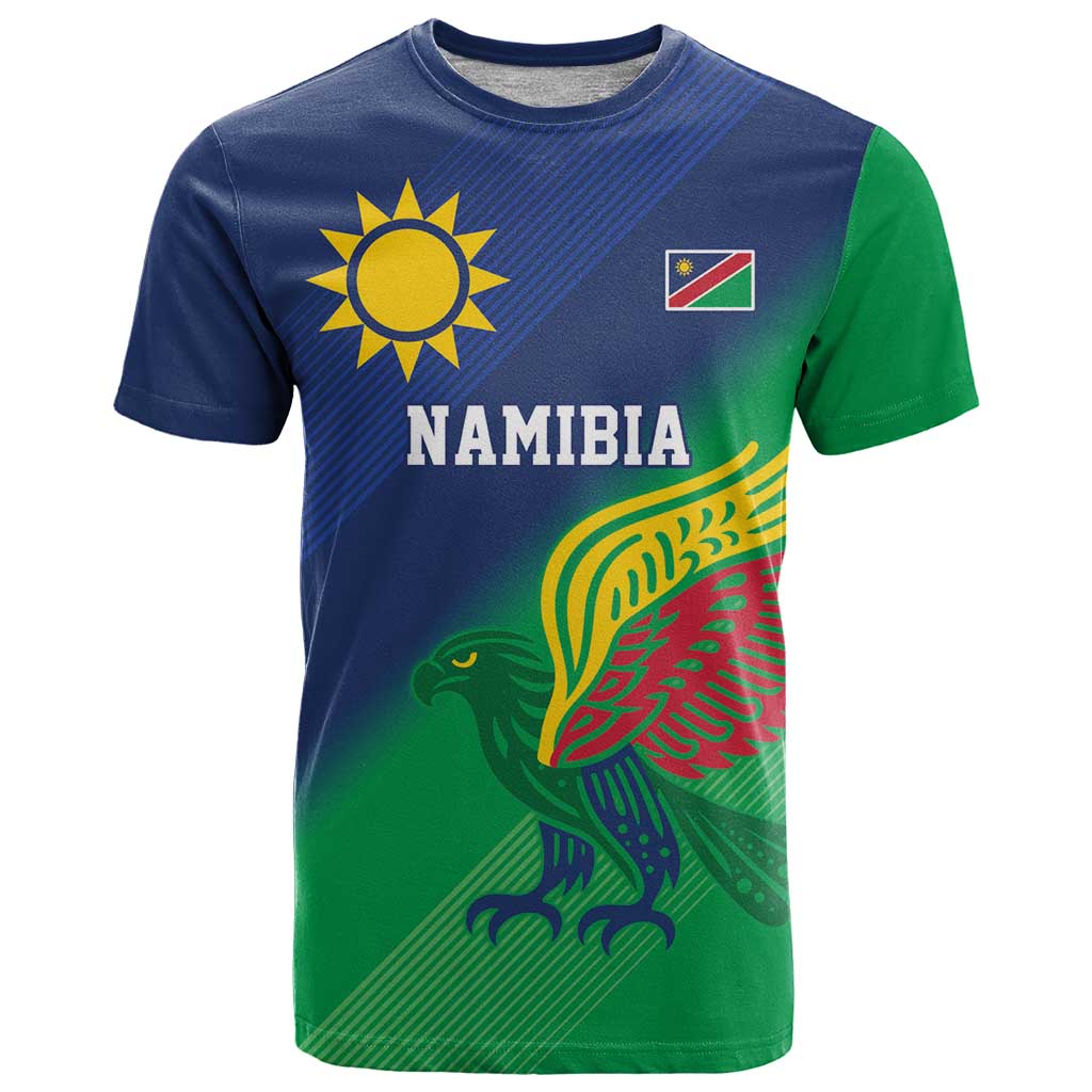 Namibia Rugby Custom T-Shirt Welwitschias African Fish Eagle Graphic Tee