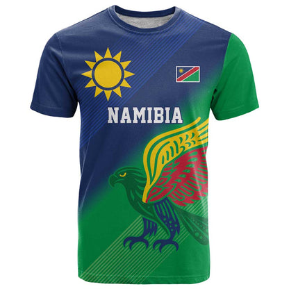 Namibia Rugby Custom T-Shirt Welwitschias African Fish Eagle Graphic Tee