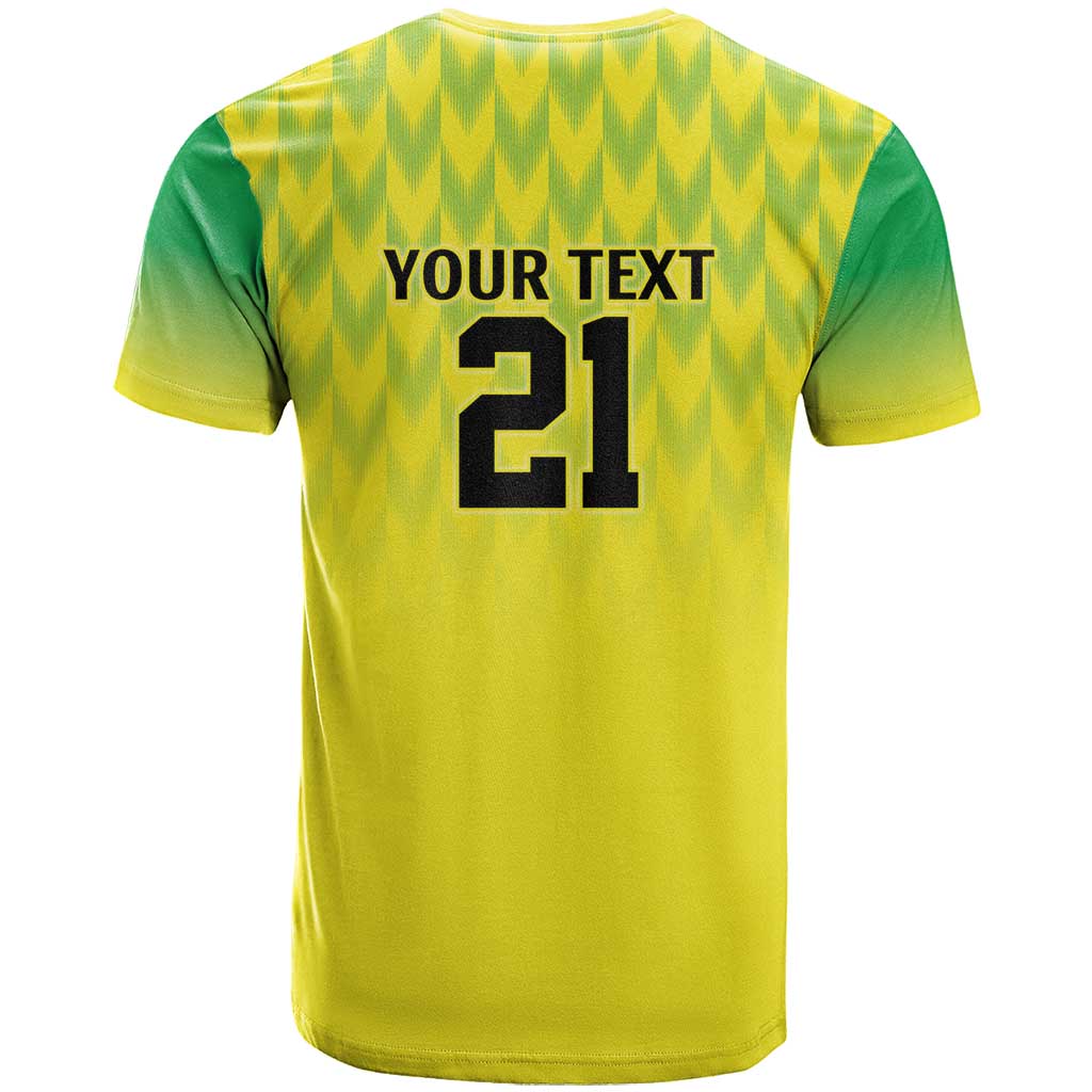 Nigeria Cricket Custom T-Shirt Najeriya Yellow Greens Eagle Graphic Tee