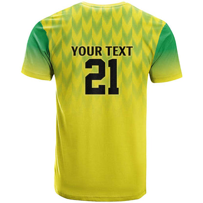 Nigeria Cricket Custom T-Shirt Najeriya Yellow Greens Eagle Graphic Tee