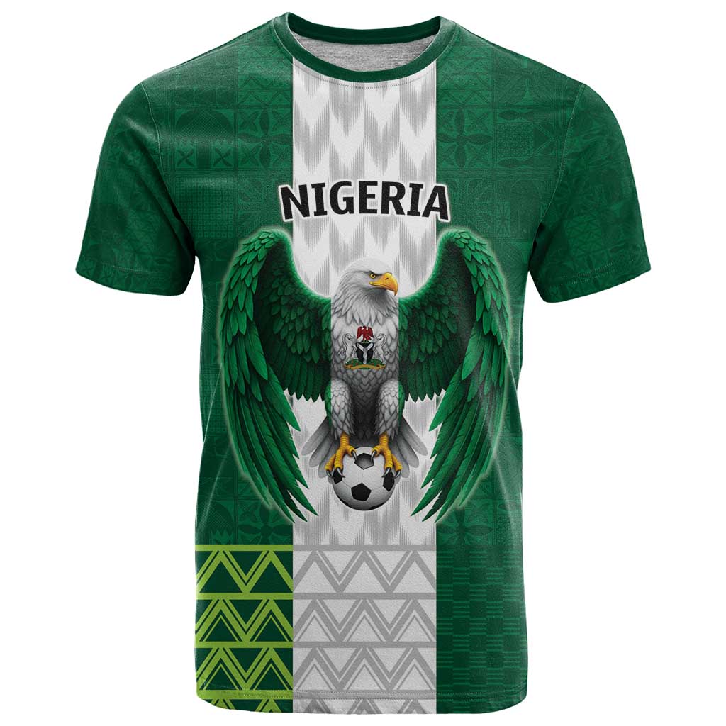 Nigeria Football Custom T-Shirt Retro Nigeria 20-21 Eagle Flag Motif Graphic Tee