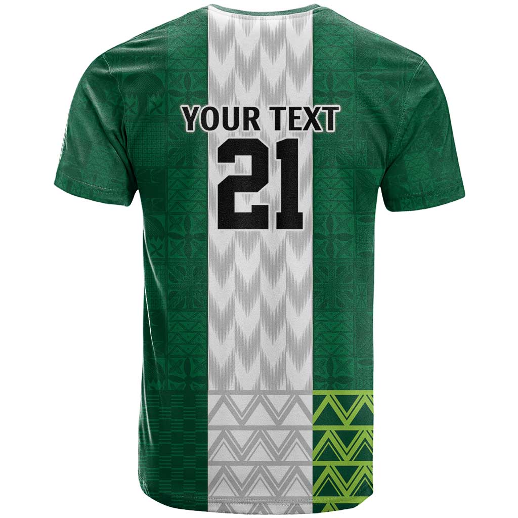 Nigeria Football Custom T-Shirt Retro Nigeria 20-21 Eagle Flag Motif Graphic Tee