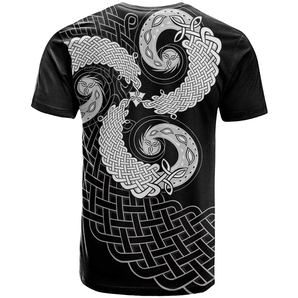 Six Celtic Countries Heritage T-Shirt Black Celtic Knot Triskelion Graphic Tee