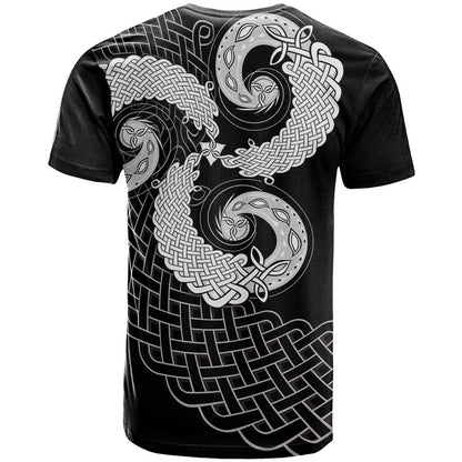 Six Celtic Countries Heritage T-Shirt Black Celtic Knot Triskelion Graphic Tee