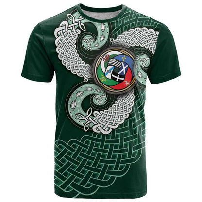 Six Celtic Countries Heritage T-Shirt Green Celtic Knot Triskelion Graphic Tee