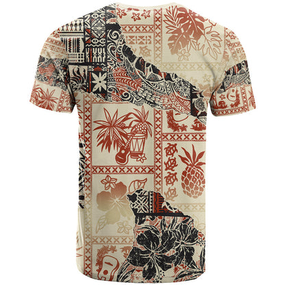 Hawaii T-Shirt Aloha Tribal Pattern Beige Version Graphic Tee