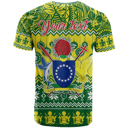 Personalised Cook Islands Christmas T-Shirt Santa Beach Meri Kiritimiti Graphic Tee