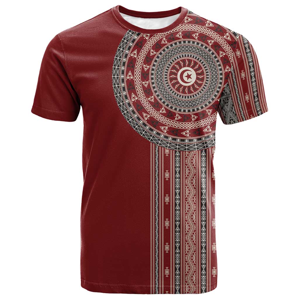Tunisia Bakhnug Motif T-Shirt Traditional Tunisian Embroidery Inspired Graphic Tee