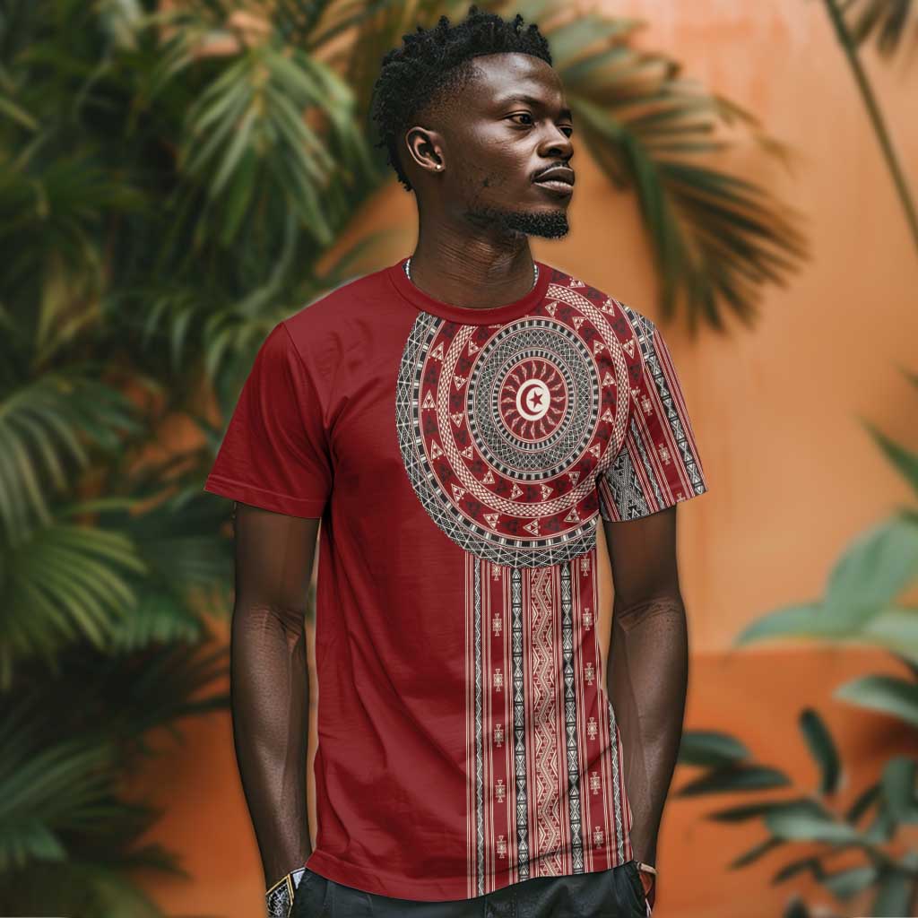 Tunisia Bakhnug Motif T-Shirt Traditional Tunisian Embroidery Inspired Graphic Tee