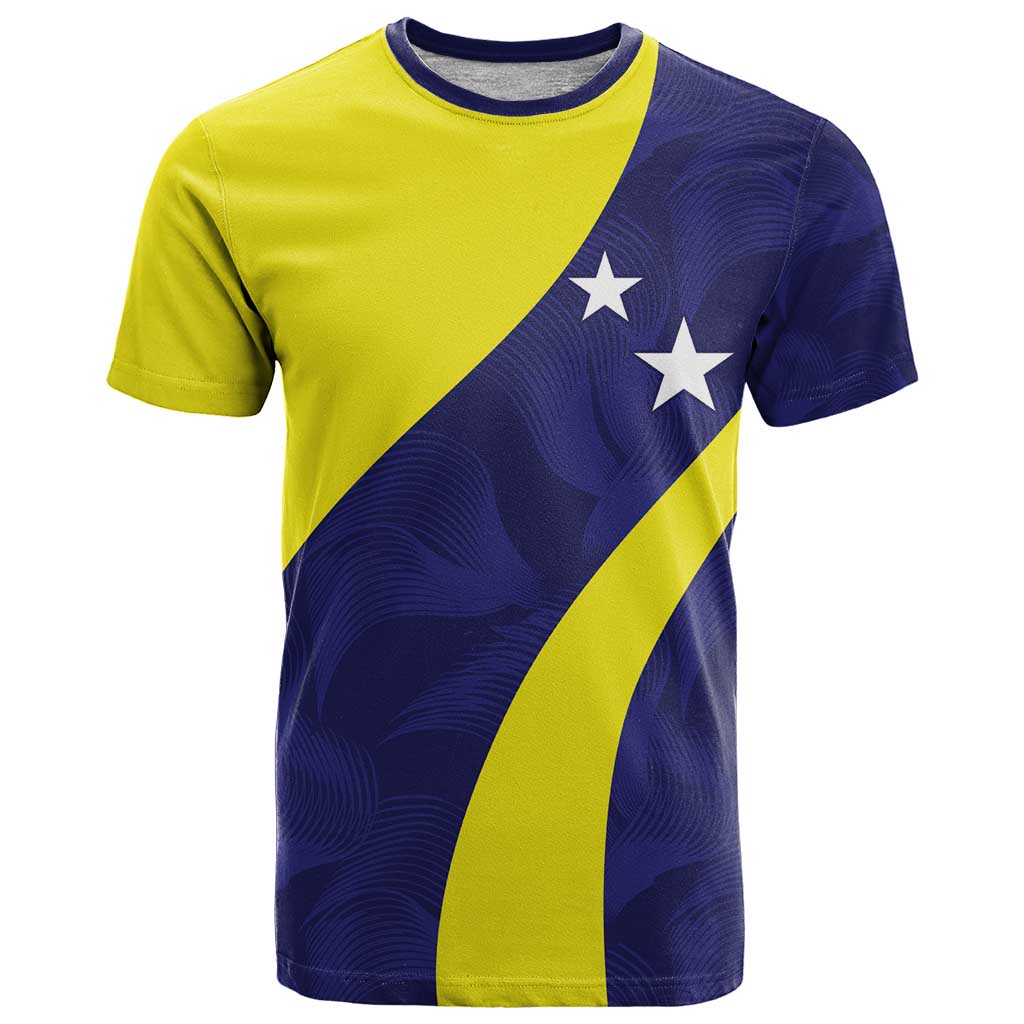 Felis dia di Bandera Curacao Personalized T-Shirt Curacao Flag Style Graphic Tee