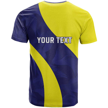 Felis dia di Bandera Curacao Personalized T-Shirt Curacao Flag Style Graphic Tee