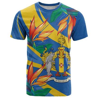 Bird of Paradise Flower Madeira Personalized T-Shirt Graphic Tee