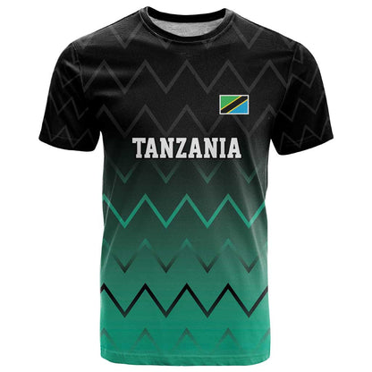 Tanzania Football Custom T-Shirt Retro -24 Tanzania History Graphic Tee